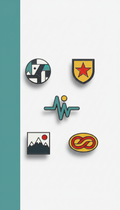 Club-Branded Enamel Accessory Pin Set